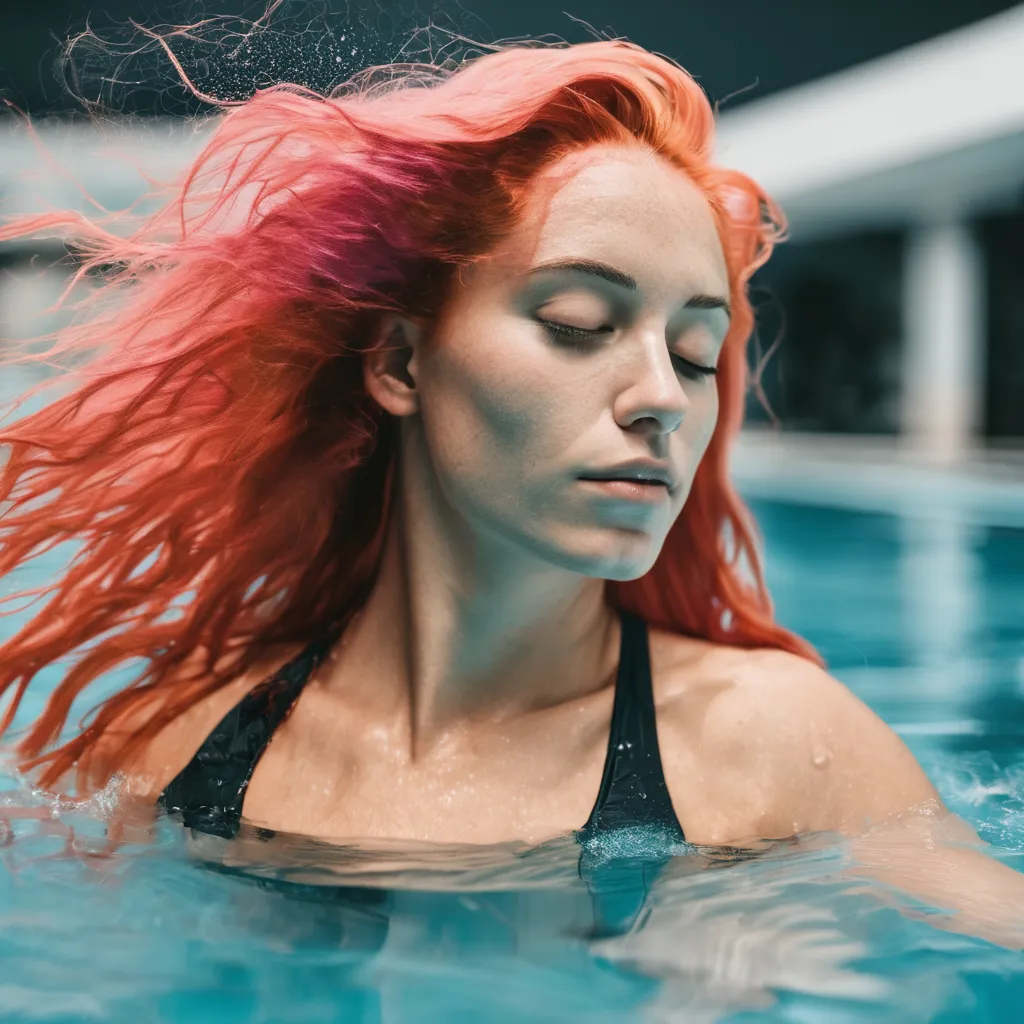 Protecting colored hair before swimming