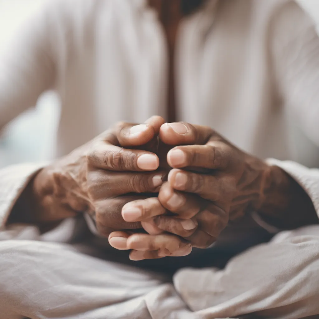 Hands in a meditative pose symbolizing mindfulness